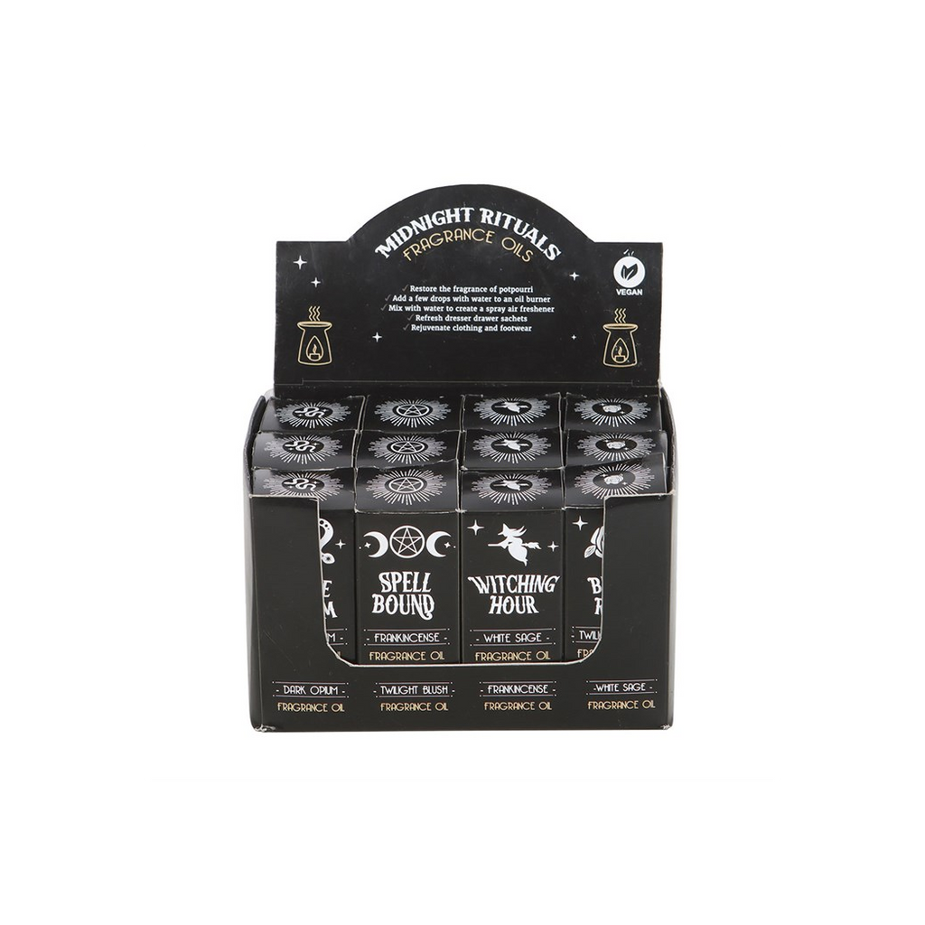 Set of 12 Midnight Rituals Fragrance Oils in Display