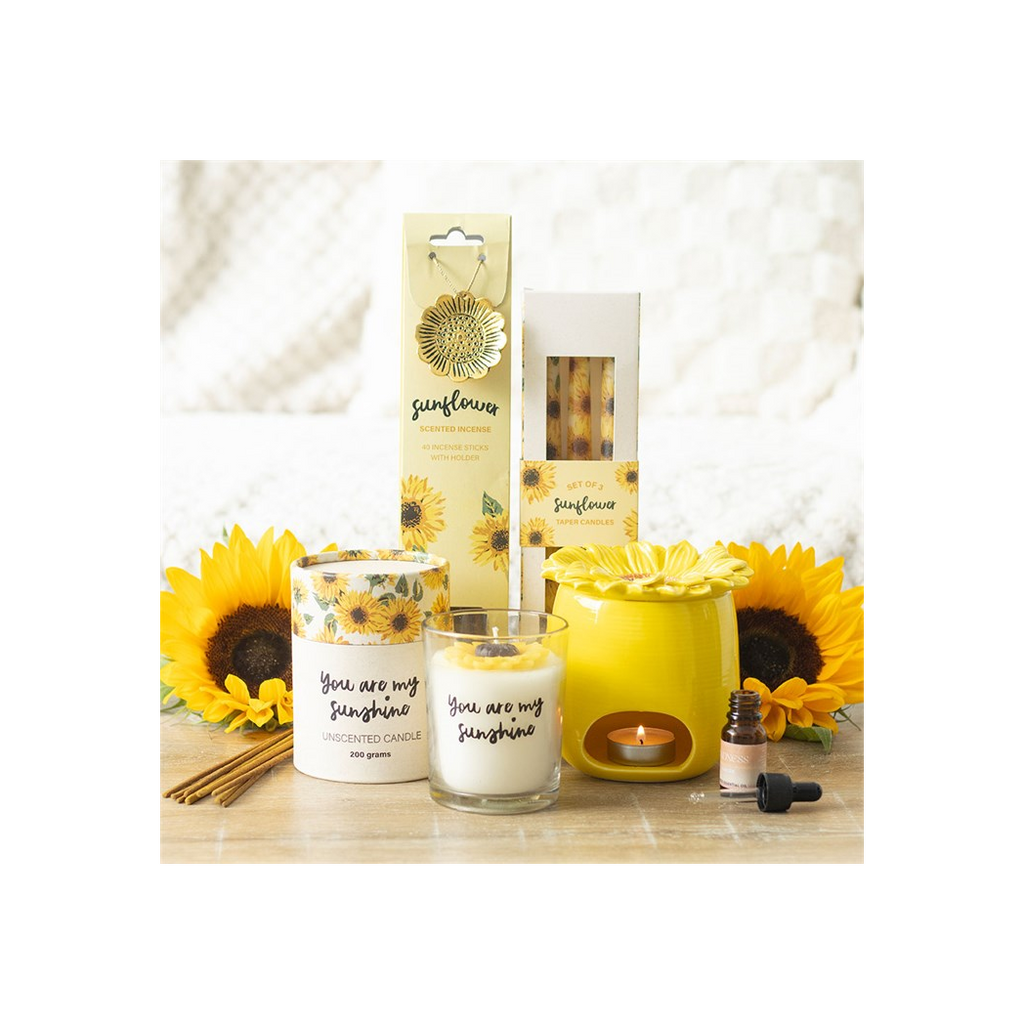 Set of 3 Sunflower Taper Candles