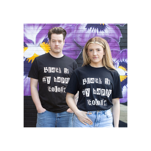 Black is My Happy Colour Unisex T-shirt Size XL
