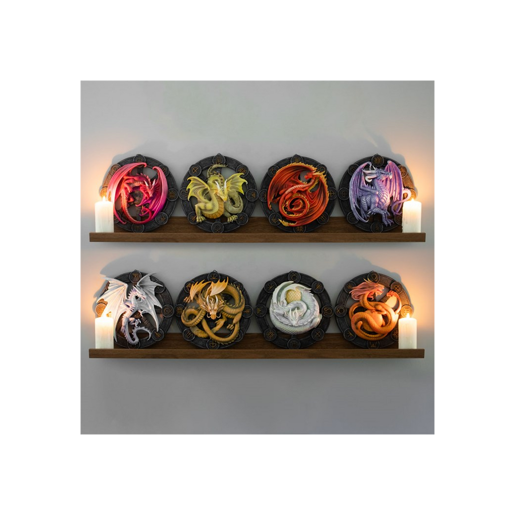 Mabon Dragon Resin Wall Plaque by Anne Stokes